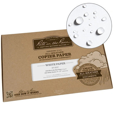 RITE IN THE RAIN 8517 All-Weather Copier Paper (11x17") 200 Sheet Pack - Deakin Industries
