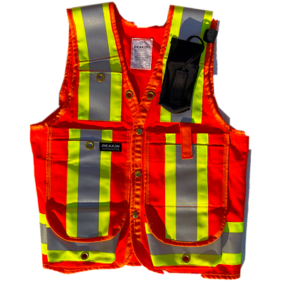 DEAKIN Cordura 4" Reflective Cruiser Vest c/w Radio Holster - Deakin Industries