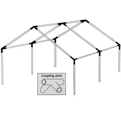 DEAKIN Tent Frame Aluminum 14' x 16' x 5' wall c/w carry bag - Deakin Industries