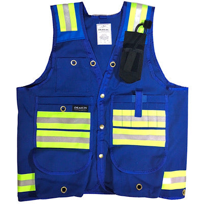 DEAKIN Cotton Canvas Reflective Cruiser Vest c/w Radio Pocket - Deakin Industries