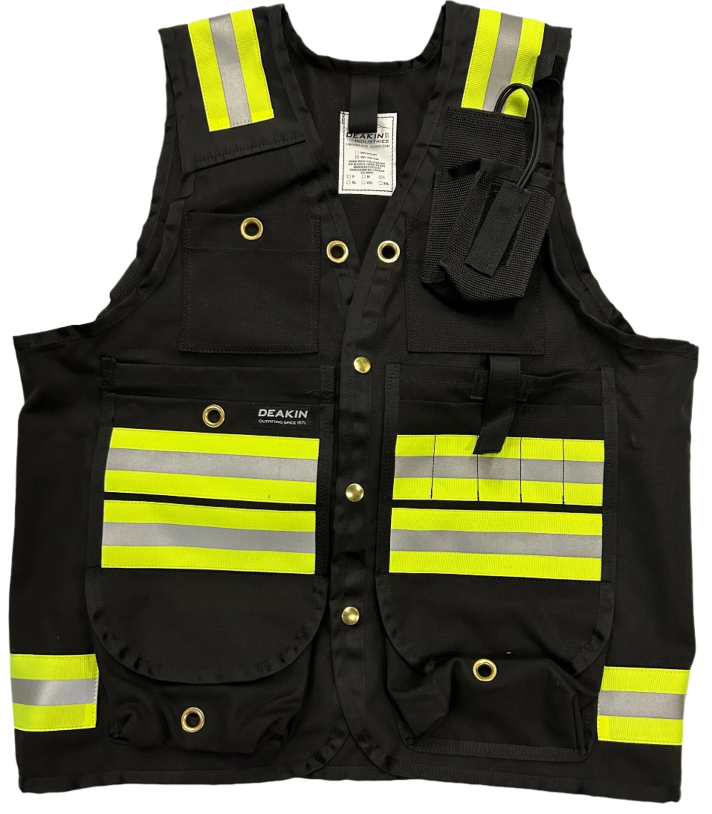 DEAKIN Cotton Canvas Reflective Cruiser Vest c/w Radio Pocket - Deakin Industries