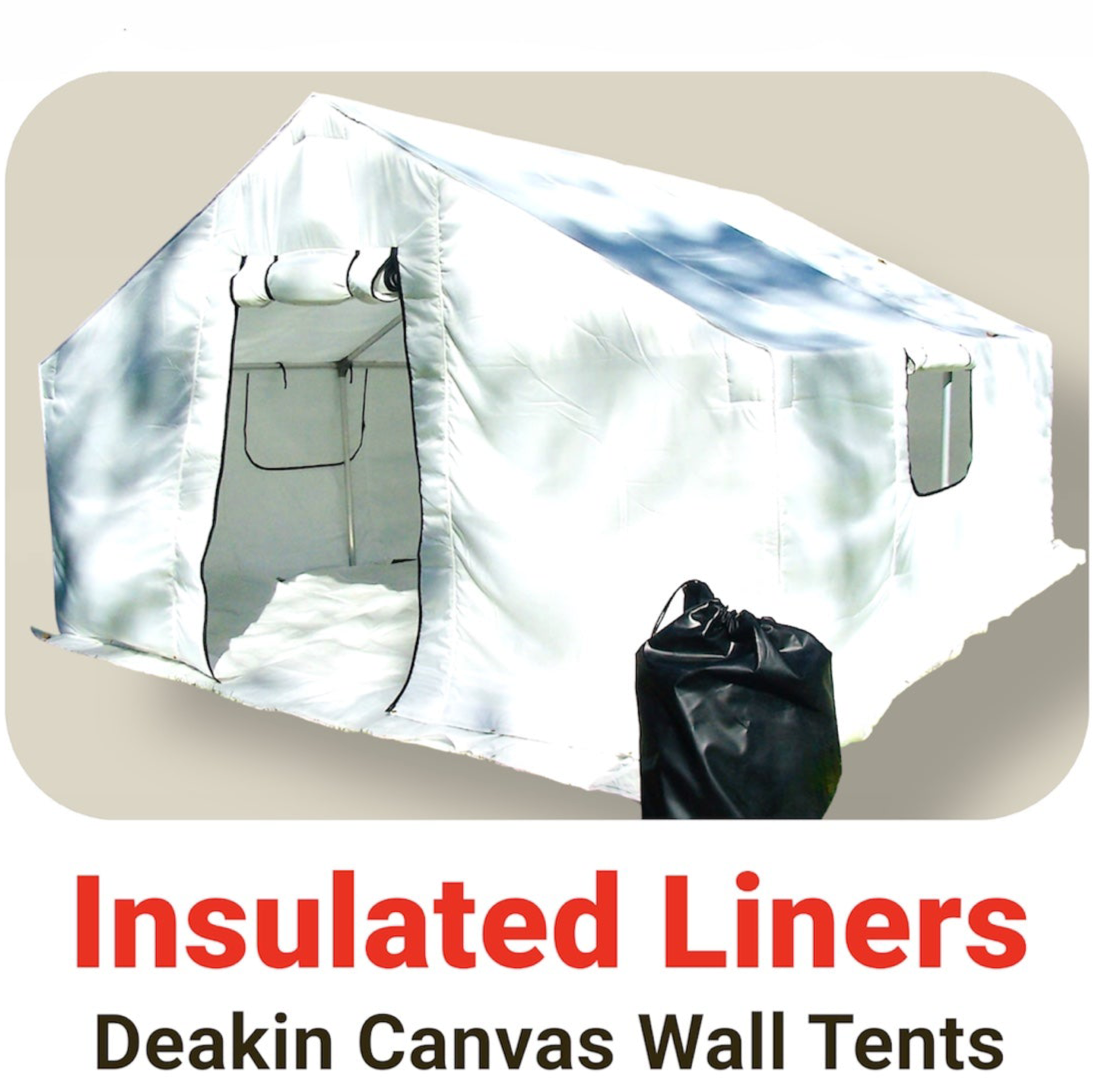 tent insulation liner DEAKIN Insulated Liner for 14' x 16' x 5' Canvas Wall Tent