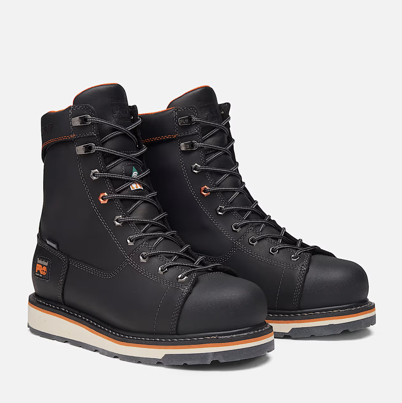 Timberland Gridworks 8" Alloy Toe Waterproof Work Boot Black