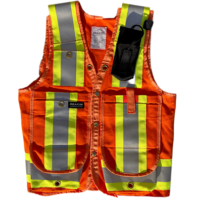 DEAKIN Cotton 4" Reflective Cruiser Vest c/w Radio Holster - Deakin Industries