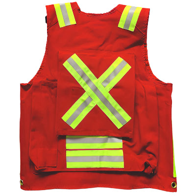 DEAKIN Cotton Canvas Reflective Cruiser Vest c/w Radio Pocket - Deakin Industries