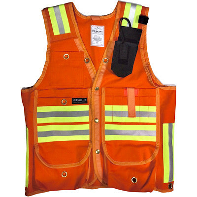 DEAKIN Cotton Canvas Reflective Cruiser Vest c/w Radio Pocket - Deakin Industries