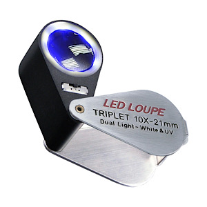 DEAKIN 10X Hand Lens Loupe with LED Light & UV