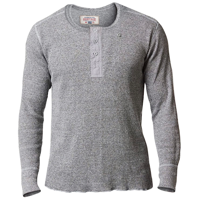 Stanfield's 1315 Men's Wool Henley L/S Shirt Grey