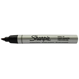 SHARPIE Liquid Tip Permanent Black Marker - Chisel Tip