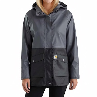 Deakin | Clothing | CARHARTT 103615 Womens Waterproof Rainstorm Coat Black