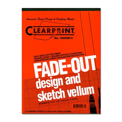 VELLUM Clearprint 1000HP (1mm Gridded) 17 x 22" 50/Pad