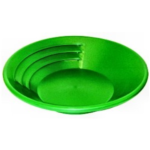 KEENE SP14 14" Green Plastic Gold Pan