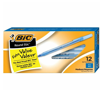 BIC Ballpoint Pen, Medium 1.0mm (Box of 12)