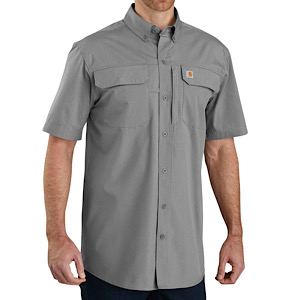 CARHARTT 104258 Force® Relaxed Fit LW SS Button-Front Plaid Shirt