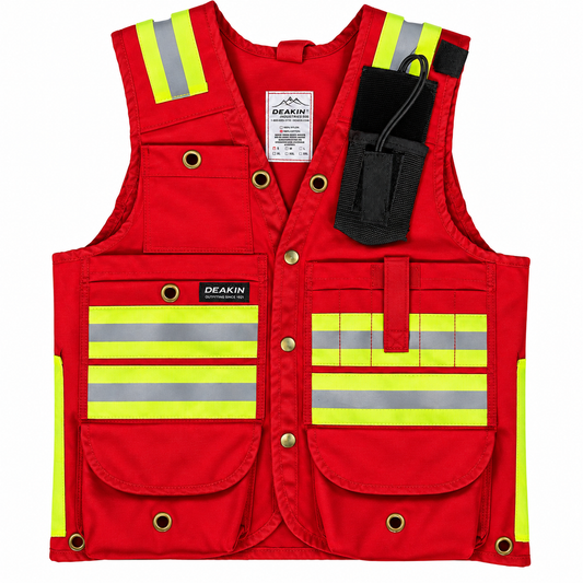 DEAKIN Cotton Canvas Reflective Cruiser Vest c/w Radio Pocket