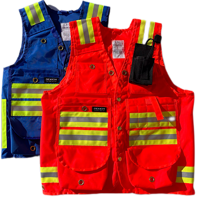 DEAKIN Nylon Cordura Reflective Cruiser Vest c/w Radio Pocket - Deakin Industries