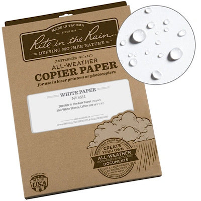 RITE IN THE RAIN 8511 All-Weather Copier Paper 8.5" x 11" 200 Sheet Pack - Deakin Industries