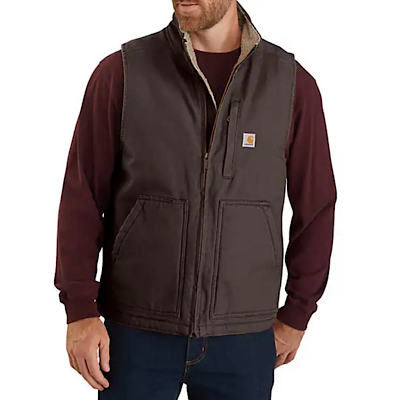 Carhartt 104277 Washed Duck Sherpa-Lined Mock-Neck Vest - Deakin Industries