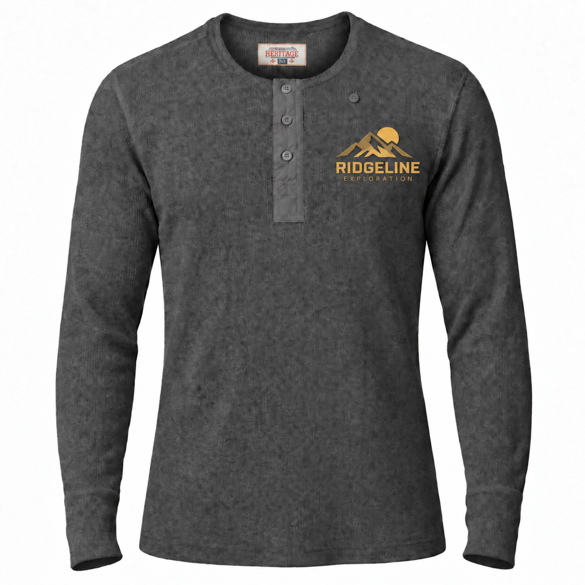 Stanfield's 1315 Men's Wool Henley L/S Shirt Grey