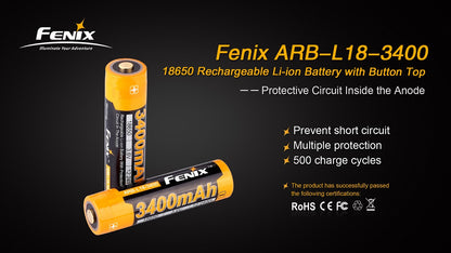 Fenix ARB-L18 3400mAh Rechargeable 18650 Battery