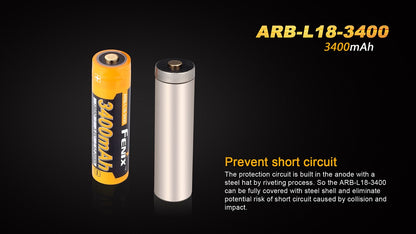 Fenix ARB-L18 3400mAh Rechargeable 18650 Battery