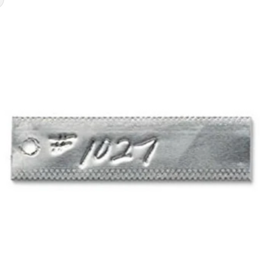 Aluminum Tags Double Faced 1" x 3" - WITHOUT WIRES (per 50 tags) - Deakin Industries