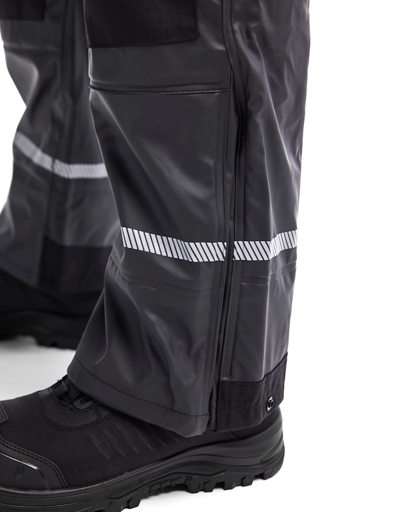 BLAKLADER 1387 Rain Pants with Reflective Details Black