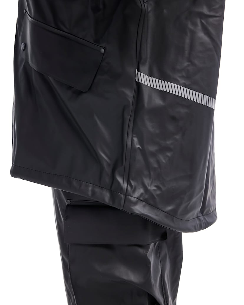 BLAKLADER 4317 Hooded Rain Jacket with Reflective Details Black
