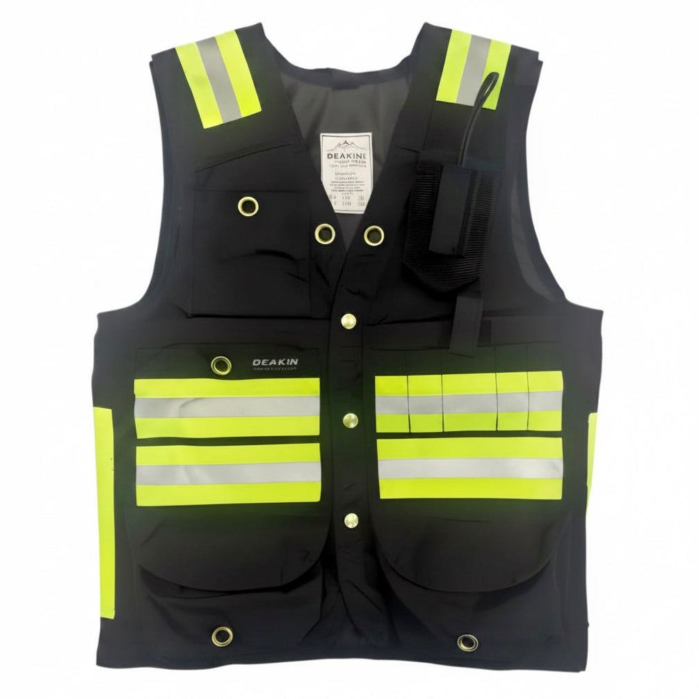 DEAKIN Nylon Cordura Reflective Cruiser Vest c/w Radio Pocket
