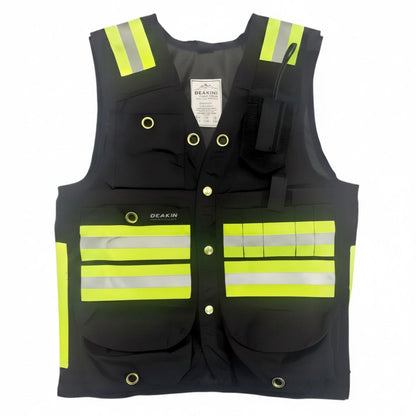DEAKIN Nylon Cordura Reflective Cruiser Vest c/w Radio Pocket