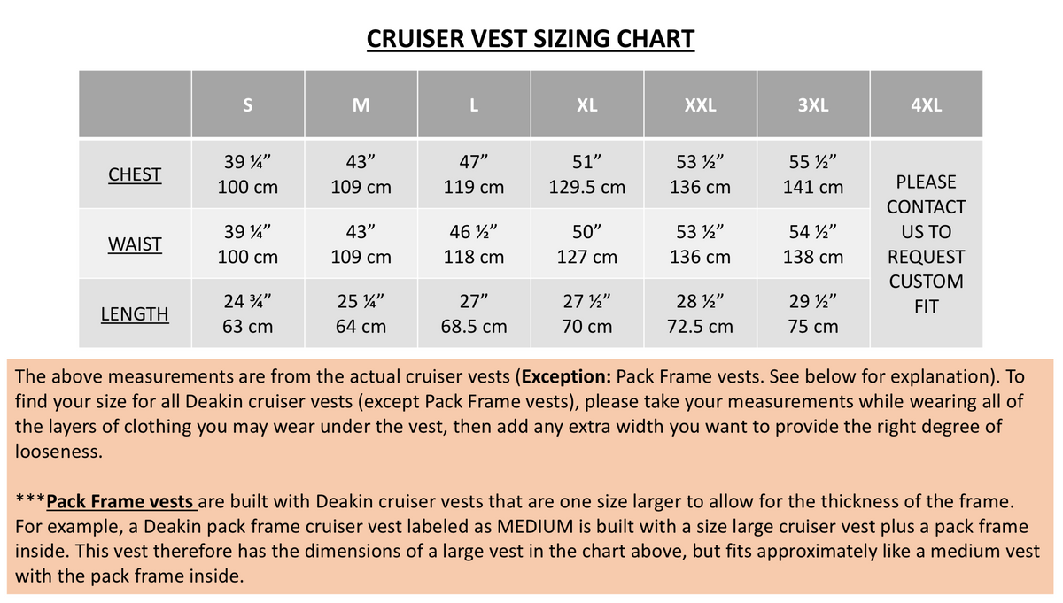 DEAKIN Lightweight (Poly/Cotton) Reflective Cruiser Vest – Deakin ...