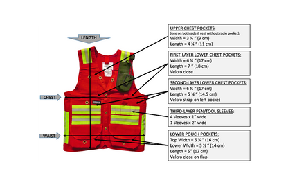 DEAKIN Nylon Cordura Pack Frame Cruiser Vest (RED) - Deakin Industries