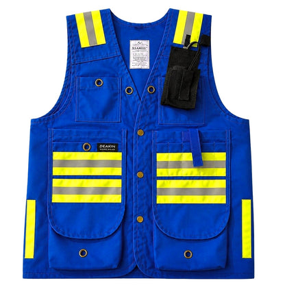 DEAKIN Nylon Cordura Reflective Cruiser Vest c/w Radio Pocket