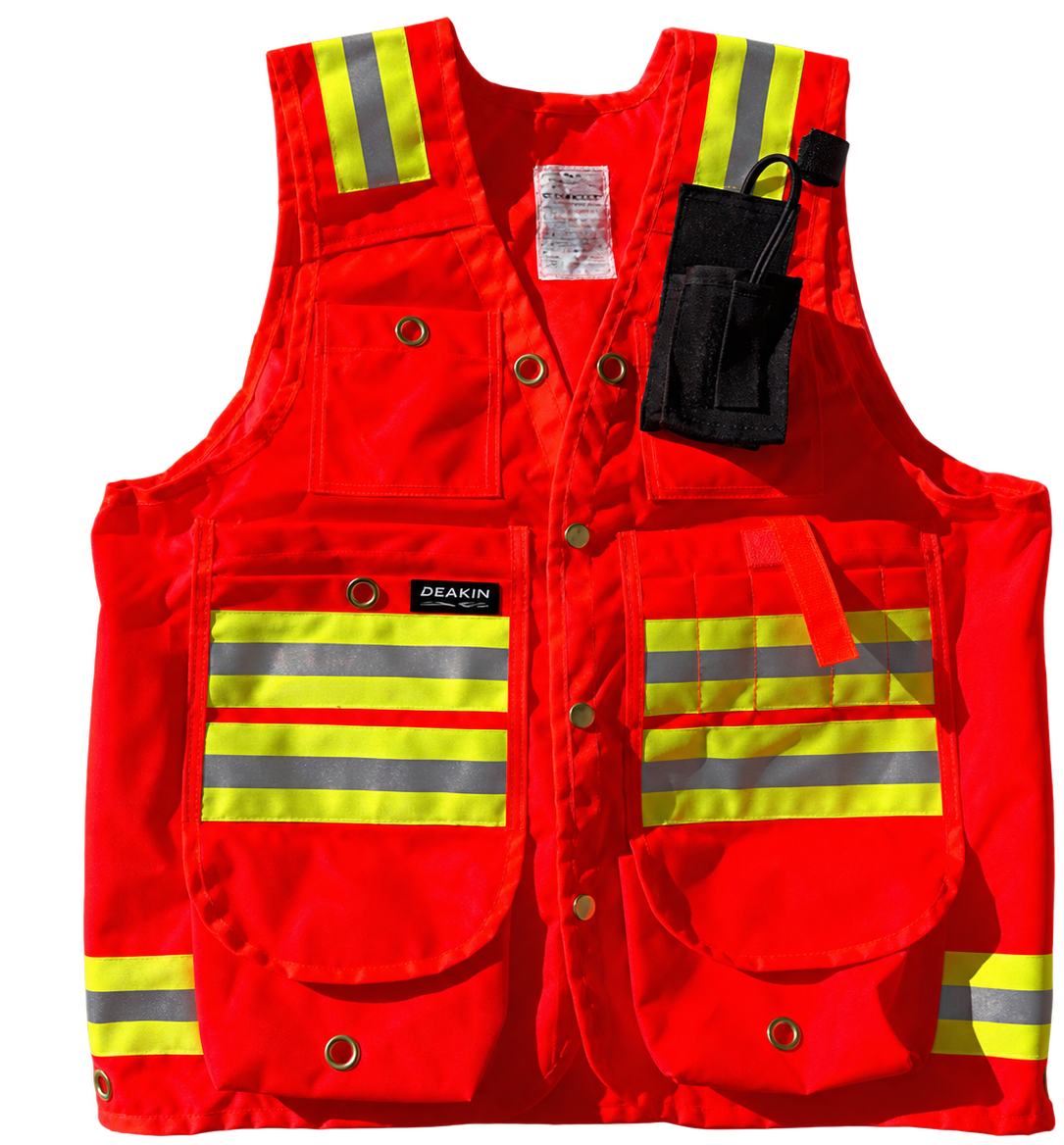 DEAKIN Nylon Cordura Reflective Cruiser Vest c/w Radio Pocket