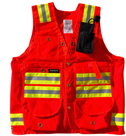 DEAKIN Nylon Cordura Reflective Cruiser Vest c/w Radio Pocket