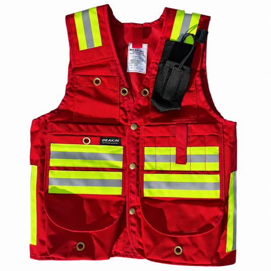 DEAKIN Nylon Cordura Reflective Cruiser Vest c/w Radio Pocket