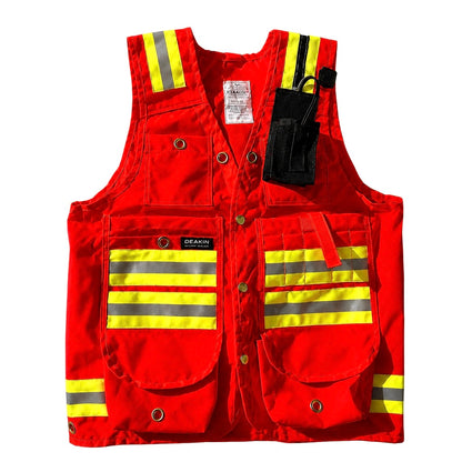 DEAKIN Nylon Cordura Reflective Cruiser Vest c/w Radio Pocket