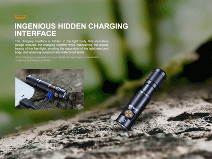 Fenix E05R Rechargeable Mini Flashlight / 400 Lumens