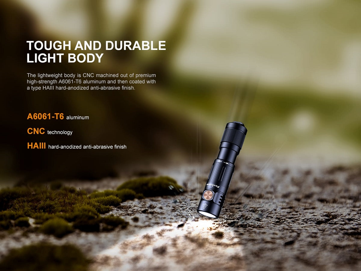 Fenix E05R Rechargeable Mini Flashlight / 400 Lumens