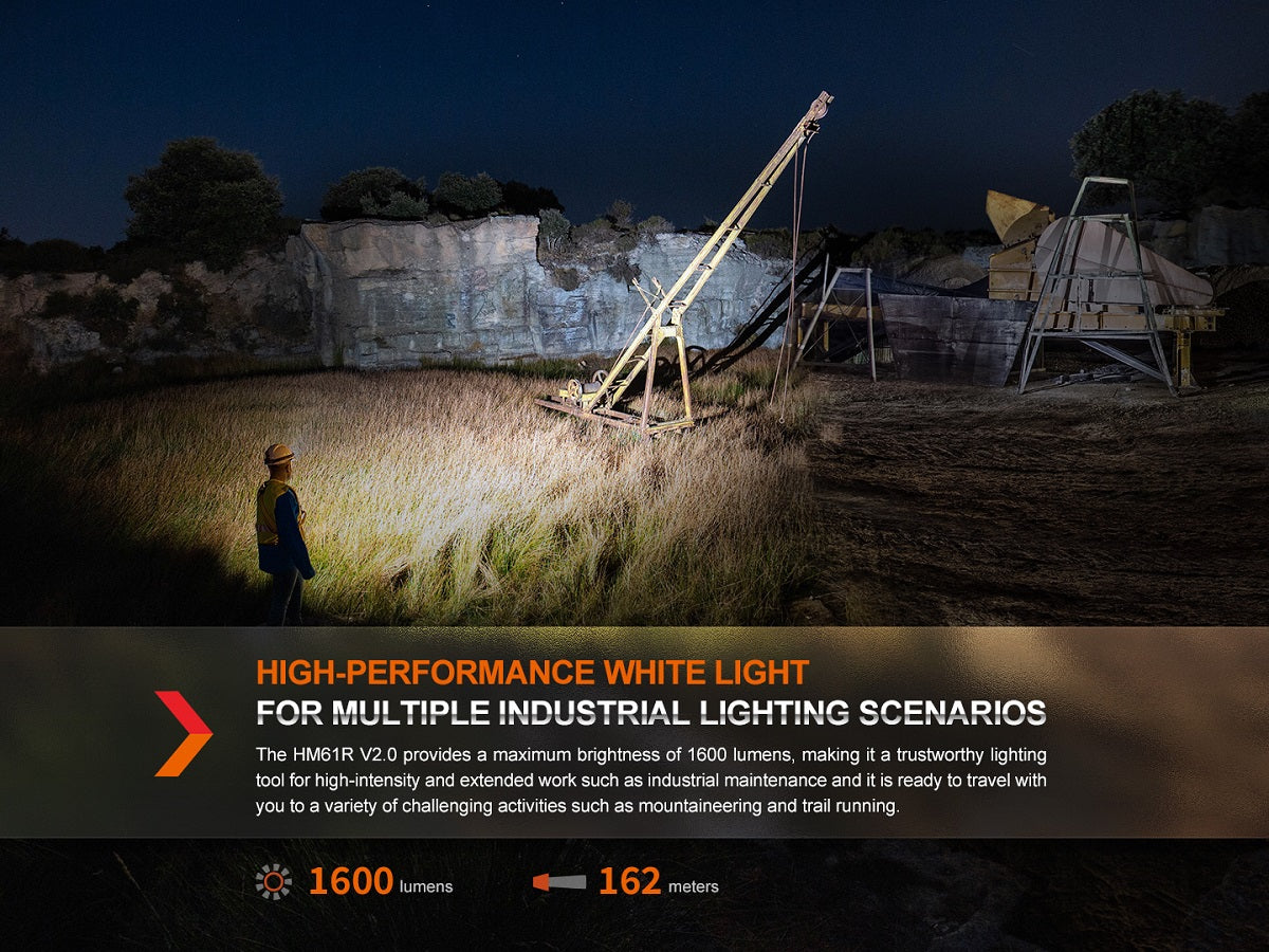 Fenix HM61R V2.0 Multifunctional Rechargeable Headlamp / 1600 Lumens