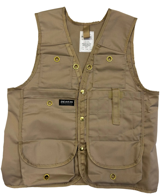 DEAKIN Lightweight Poly/Cotton Cruiser Vest (Beige)