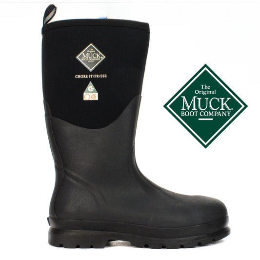 MUCK Chore Steel Toe Boots CSA Black