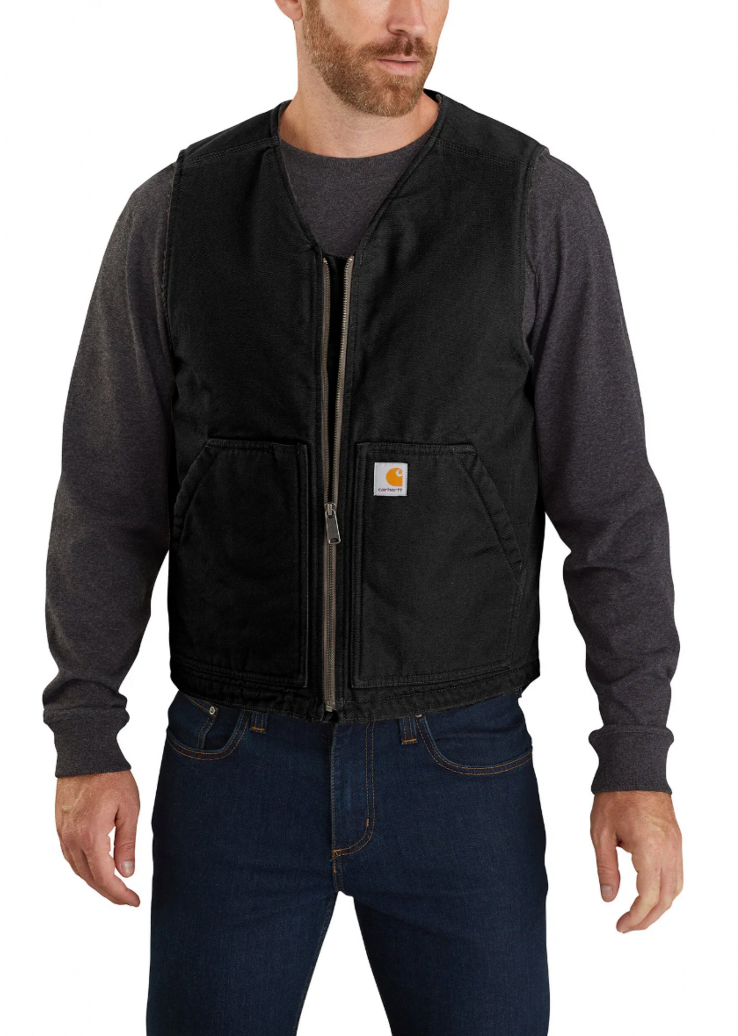 CARHARTT 104394 RELAXED FIT WASHED DUCK SHERPA-LINED VEST