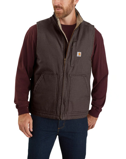 Carhartt 104277 Washed Duck Sherpa-Lined Mock-Neck Vest