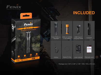 Fenix TK16 V2.0 Tactical Flashlight / 3100 Lumens