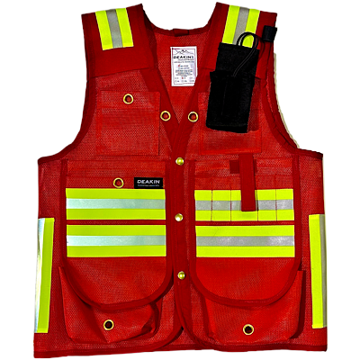 DEAKIN Mesh Reflective Cruiser Vest c/w Radio Pocket - Deakin Industries