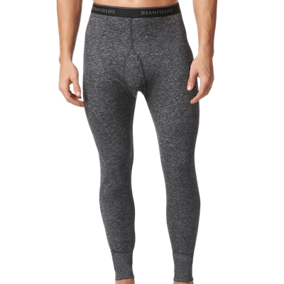 Stanfield's 8812 Merino Wool Long Underwear Pants Charcoal - Deakin Industries