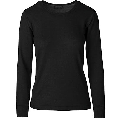 Stanfield's 2483 Two-Layer Wool Blend L/S Shirt Black - Deakin Industries